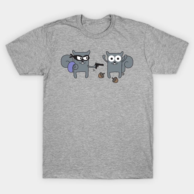 SQUIRREL MUGGING T-Shirt by toddgoldmanart